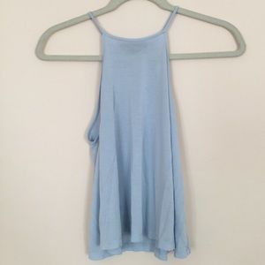High neck light blue tank top!
